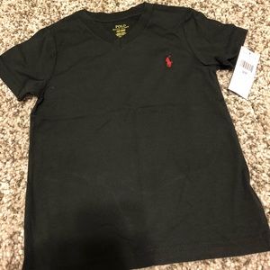 Black 3/3T Ralph Lauren Polo V neck